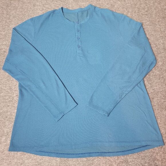 lululemon athletica Other - Lululemon Henley Shirt Mens Size XLLong Sleeve 4 Button Blue Minimalist Basic